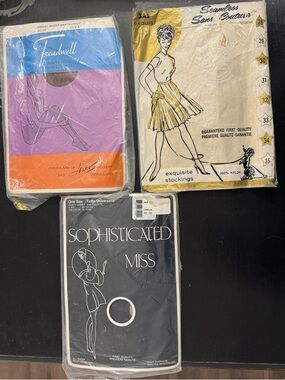 Vintage 60s/70s Hosiery Lot (3) | NOS Deadstock Pantyhose & Stockings
